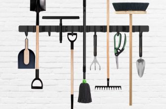 Volcan Bezemhouder - Bezem Ophangsysteem Tuingereedschap - Gereedschapshouder - Zelfklevend - 3M Tape - 5 Houders 6 Haken